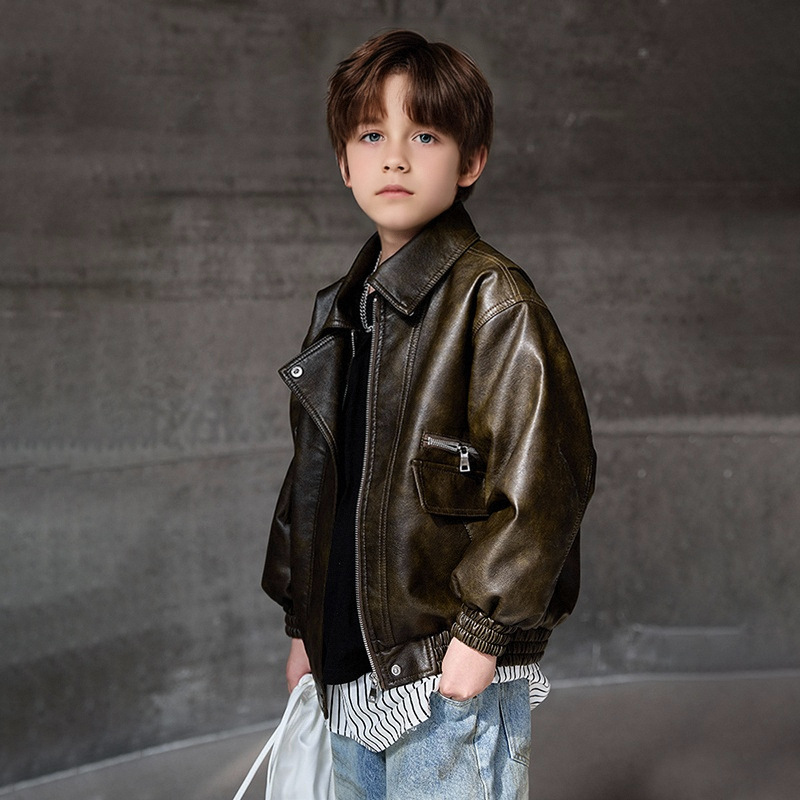 Streetwear Brand Logos - Jongens donkergroene waterdichte winddichte jas 2-12Y
