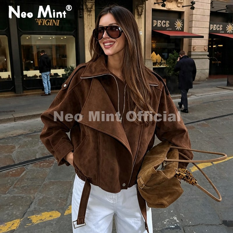 Streetwear Brand Fashion - Neo Mint Herfst Nieuwe Bruine Oversized