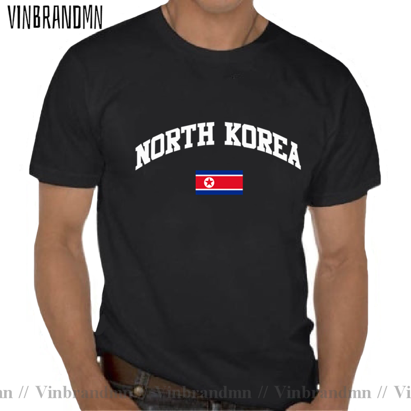 Streetwear Brand Korea - Vinbrandmn Noord-korea Vlag Mannen T-shirt Merk